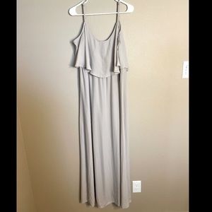 Show Me Your Mumu Caitlin Ruffle Maxi Dress XXL Show Me the Ring Crisp NWOT